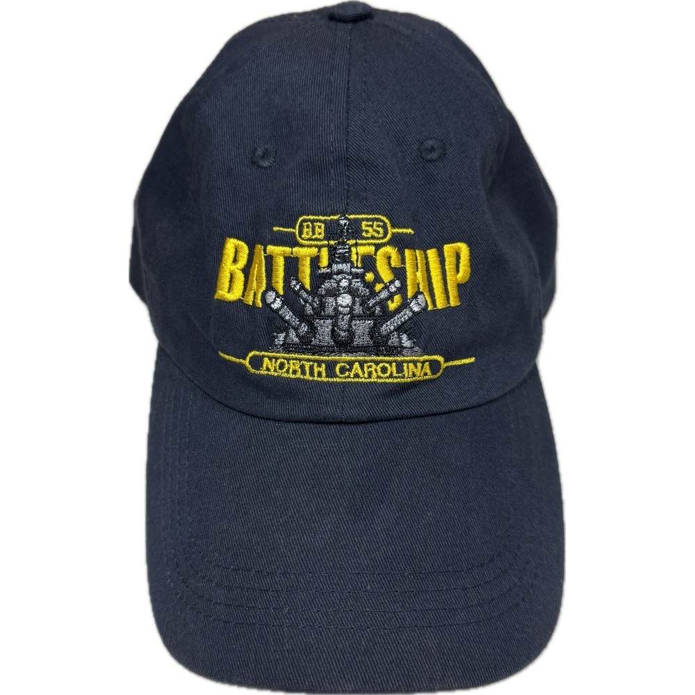 Prairie Mountain North Carolina Battleship Hat Unisex OSFA Navy Blue Embroidered